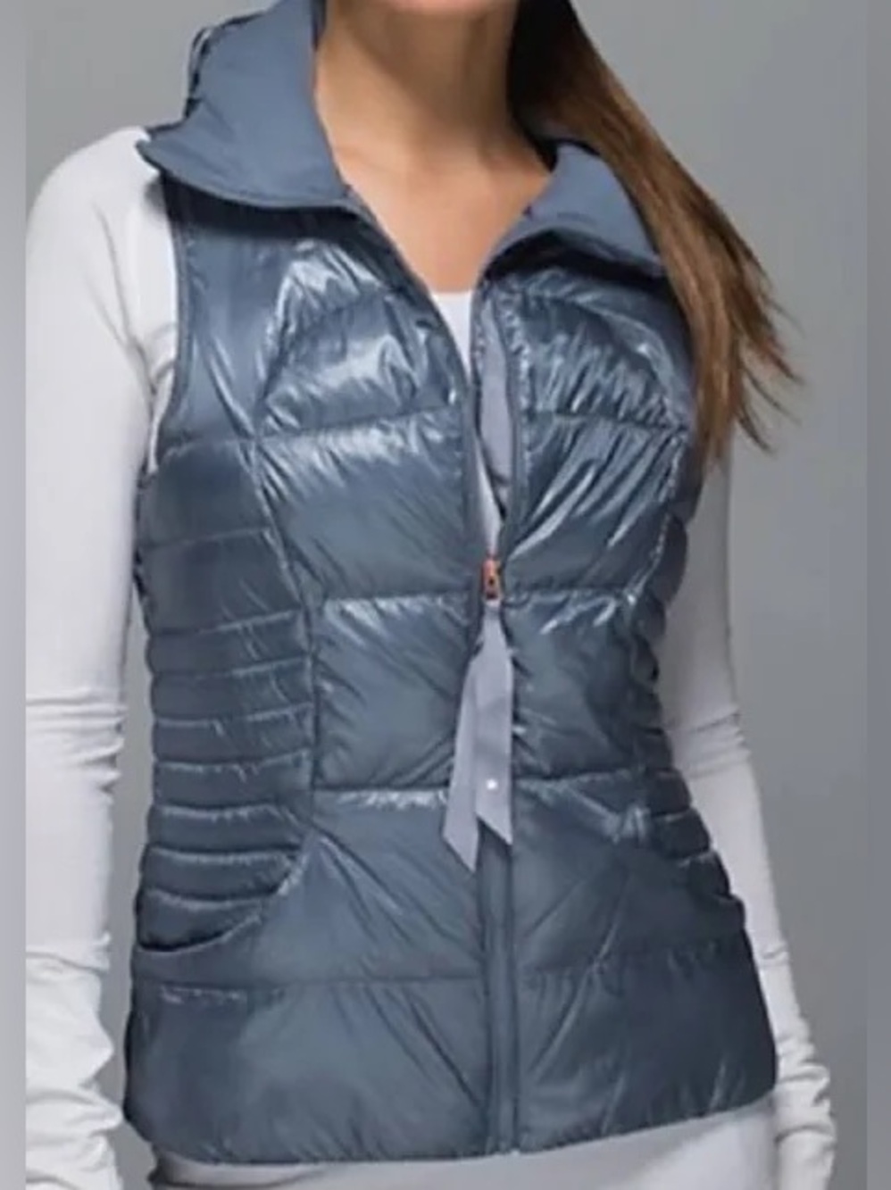 Lululemon Fluffin' Awesome Vest - Blue Denim - size 8